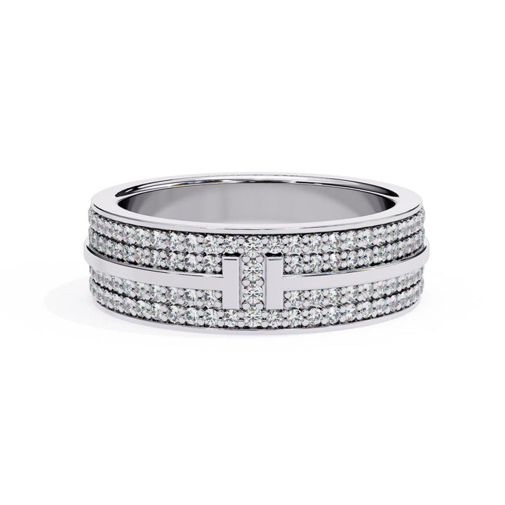 The Morgan Micro Pave Set 5mm Wedding Band