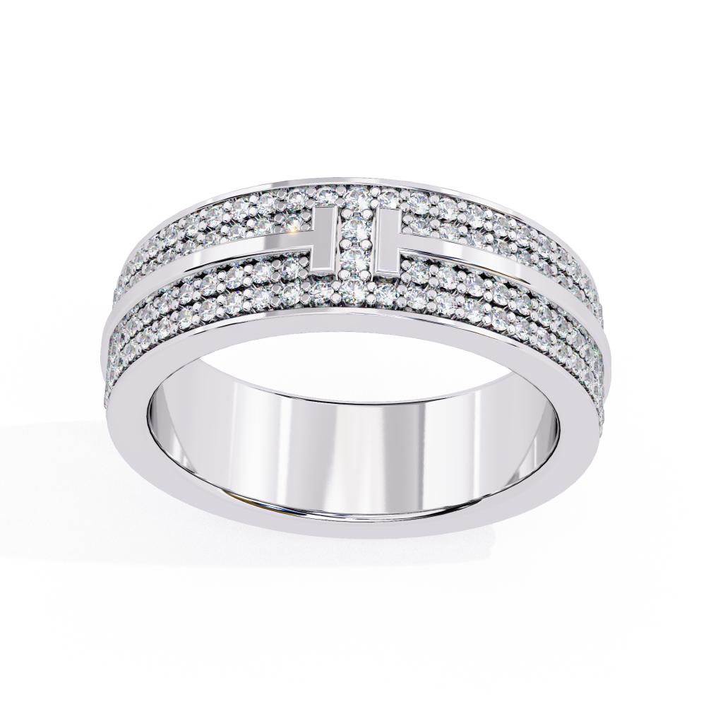 The Morgan Micro Pave Set 5mm Wedding Band