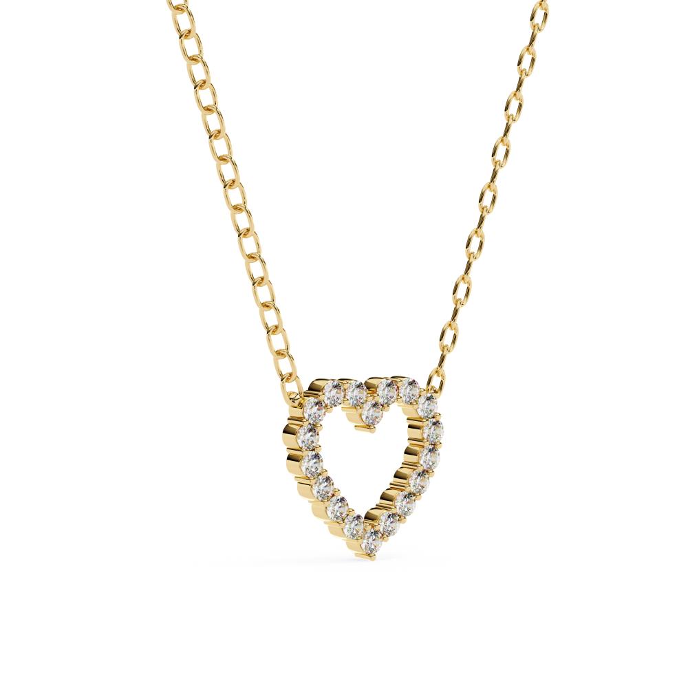 The Isabella Heart Shape Diamond Necklace