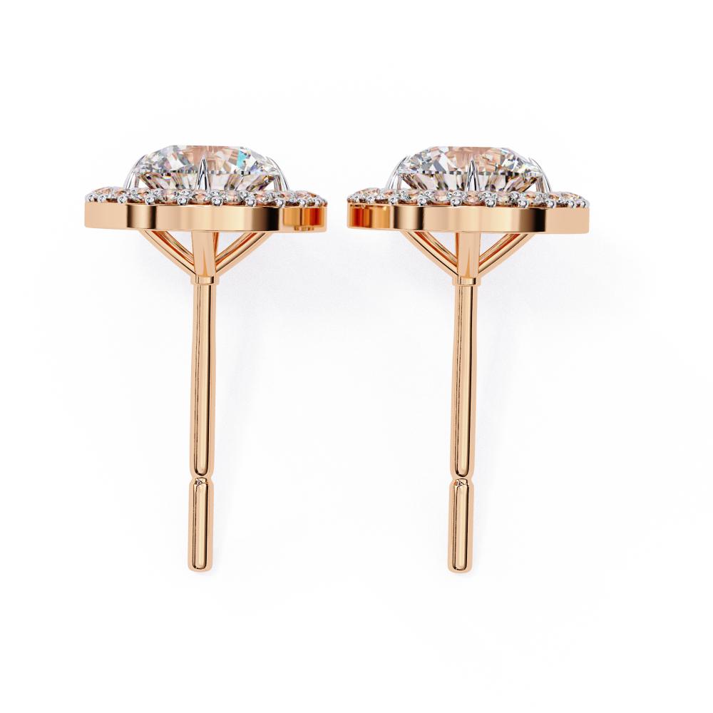 The Elijah Oval Halo Style Stud Earrings