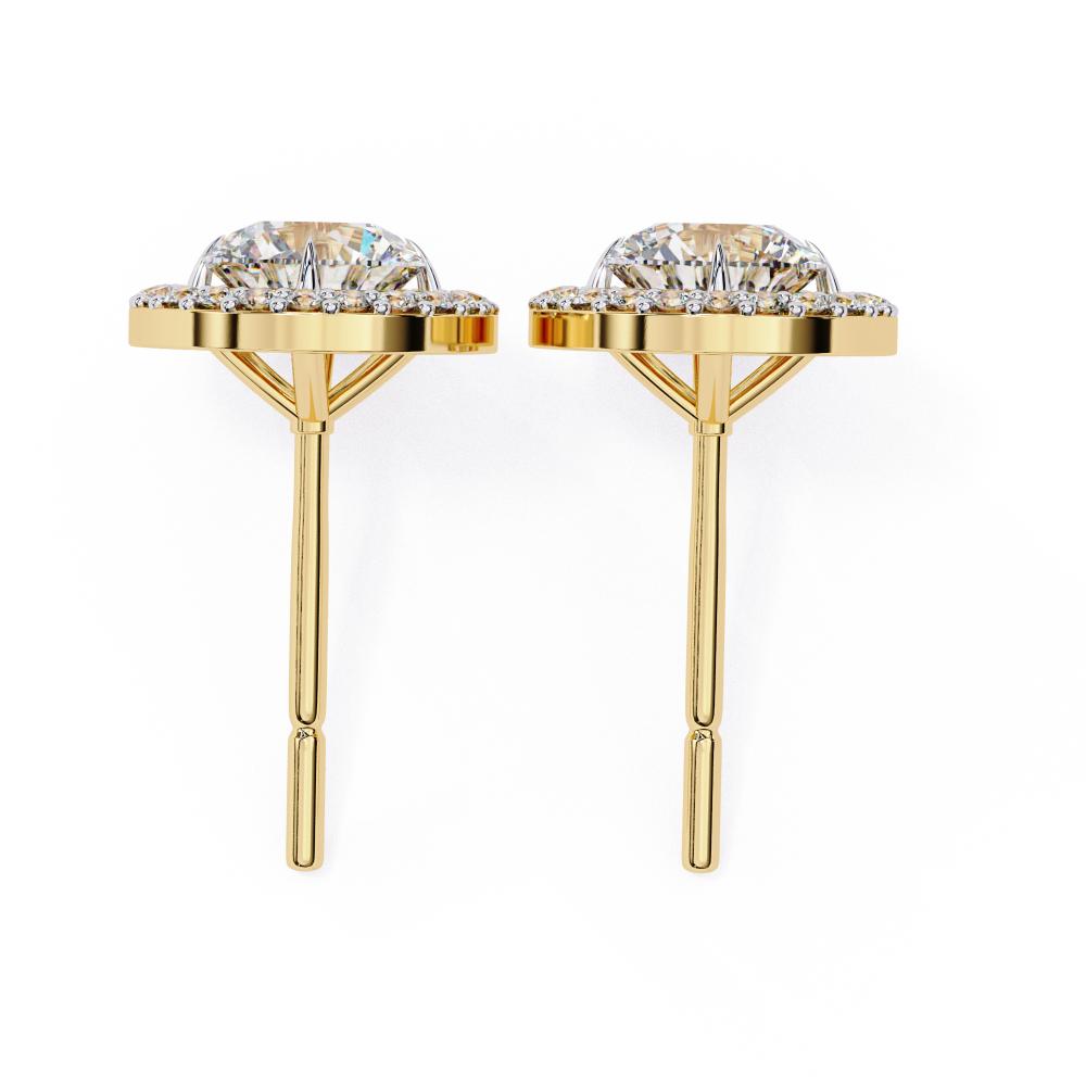 The Elijah Oval Halo Style Stud Earrings