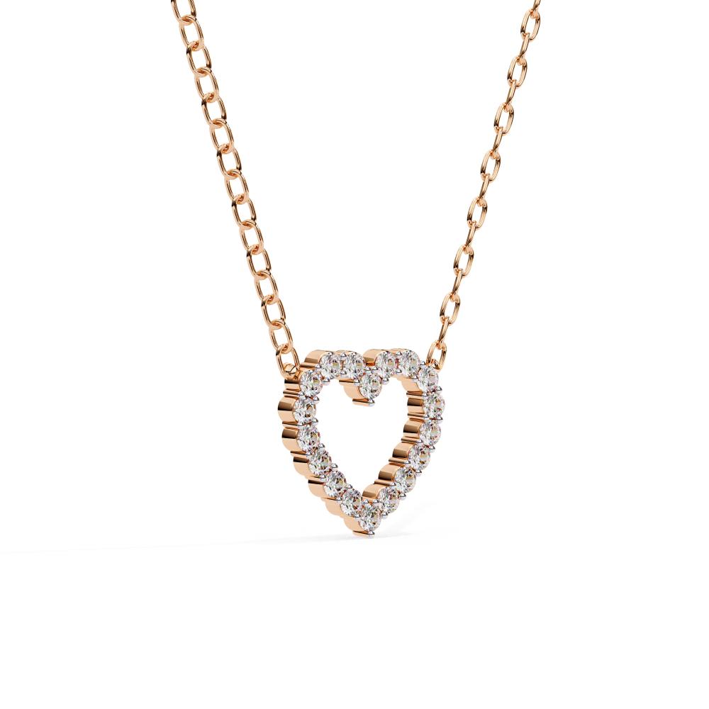 The Isabella Heart Shape Diamond Necklace