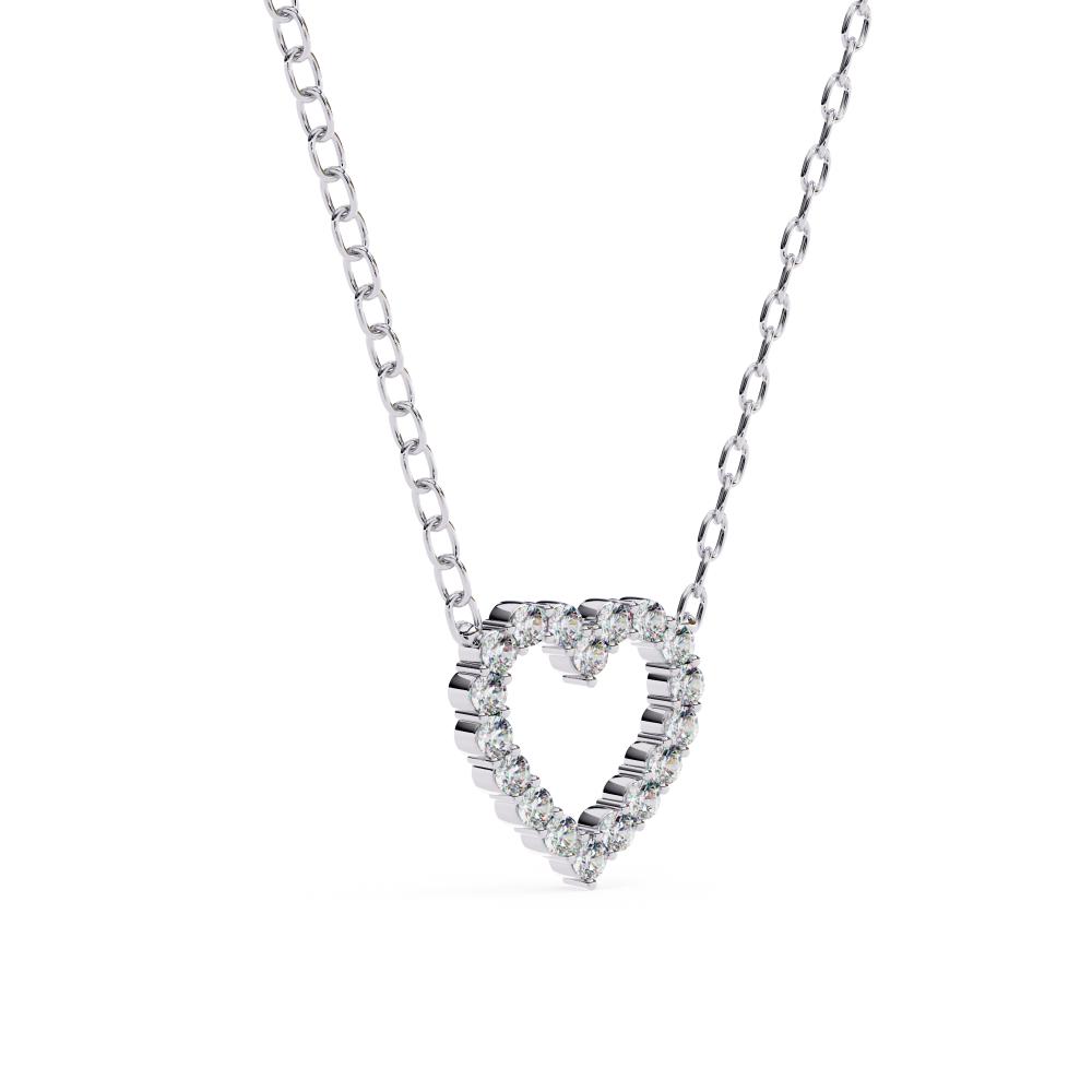 The Isabella Heart Shape Diamond Necklace