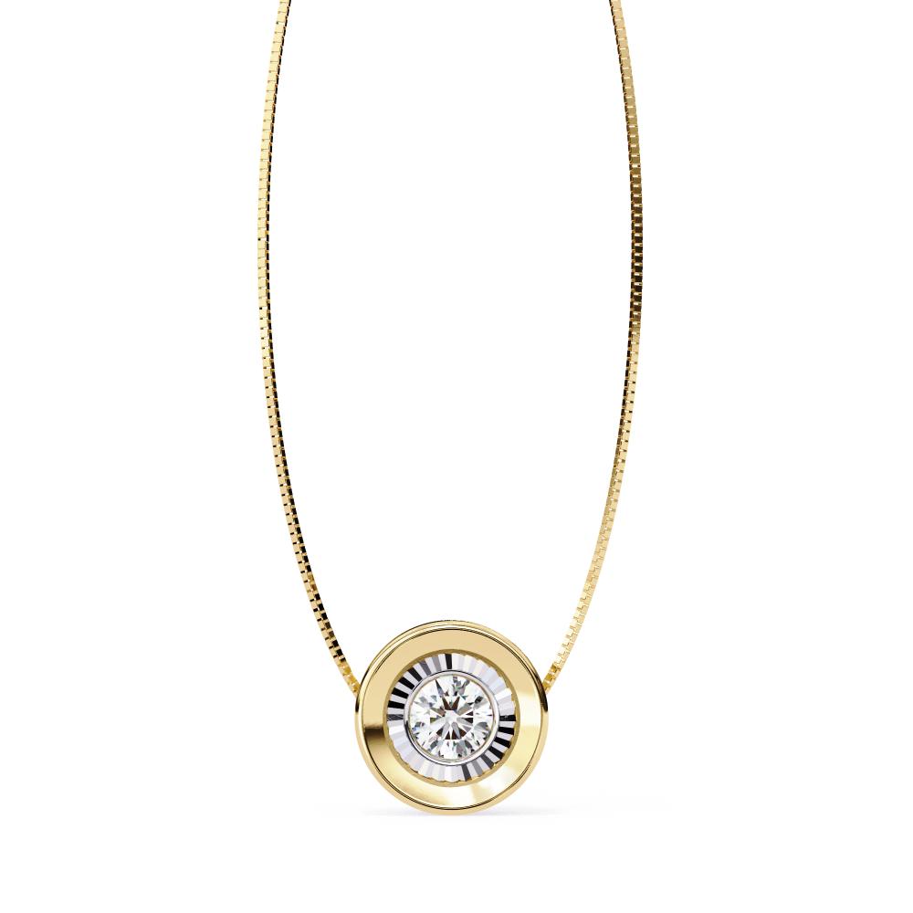 The Aspen Round Unique Style Pendant With Chain