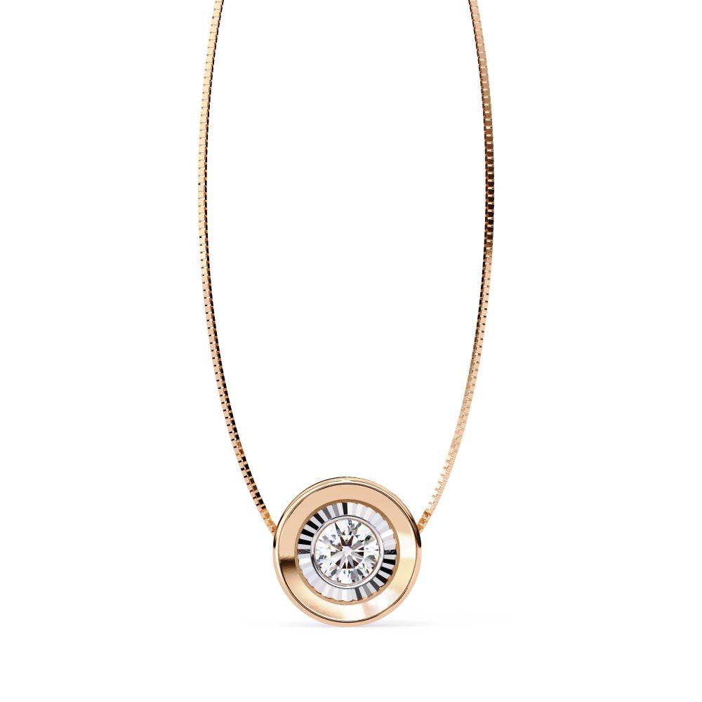 The Aspen Round Unique Style Pendant With Chain