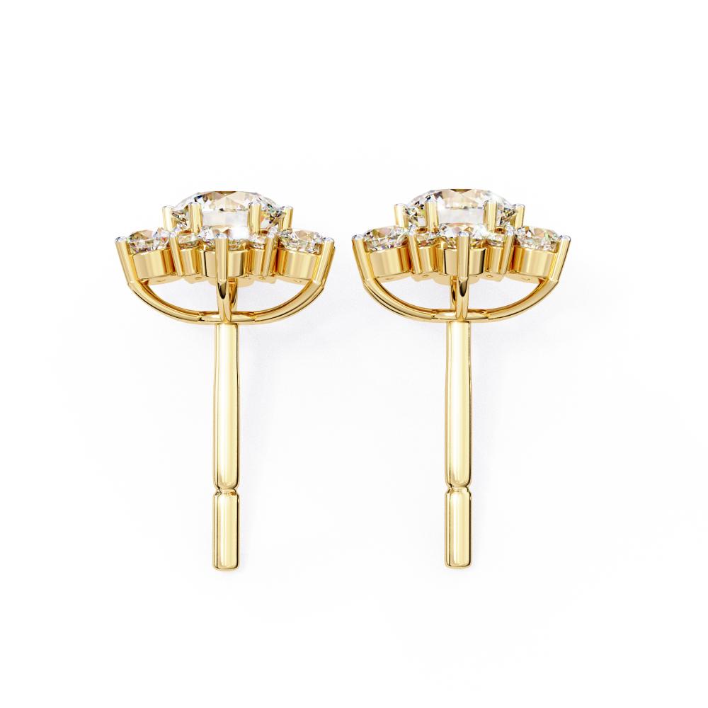 The Annika Round Unique Halo Style Earrings