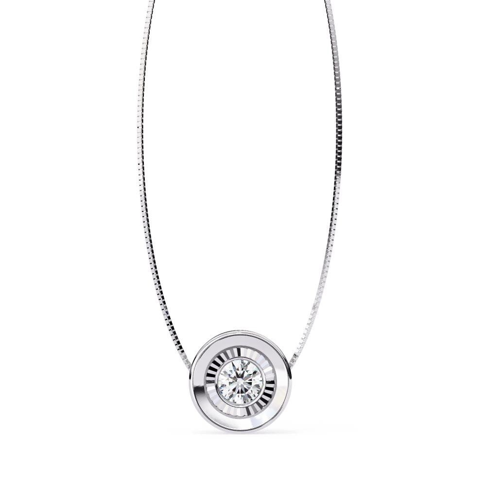 The Aspen Round Unique Style Pendant With Chain