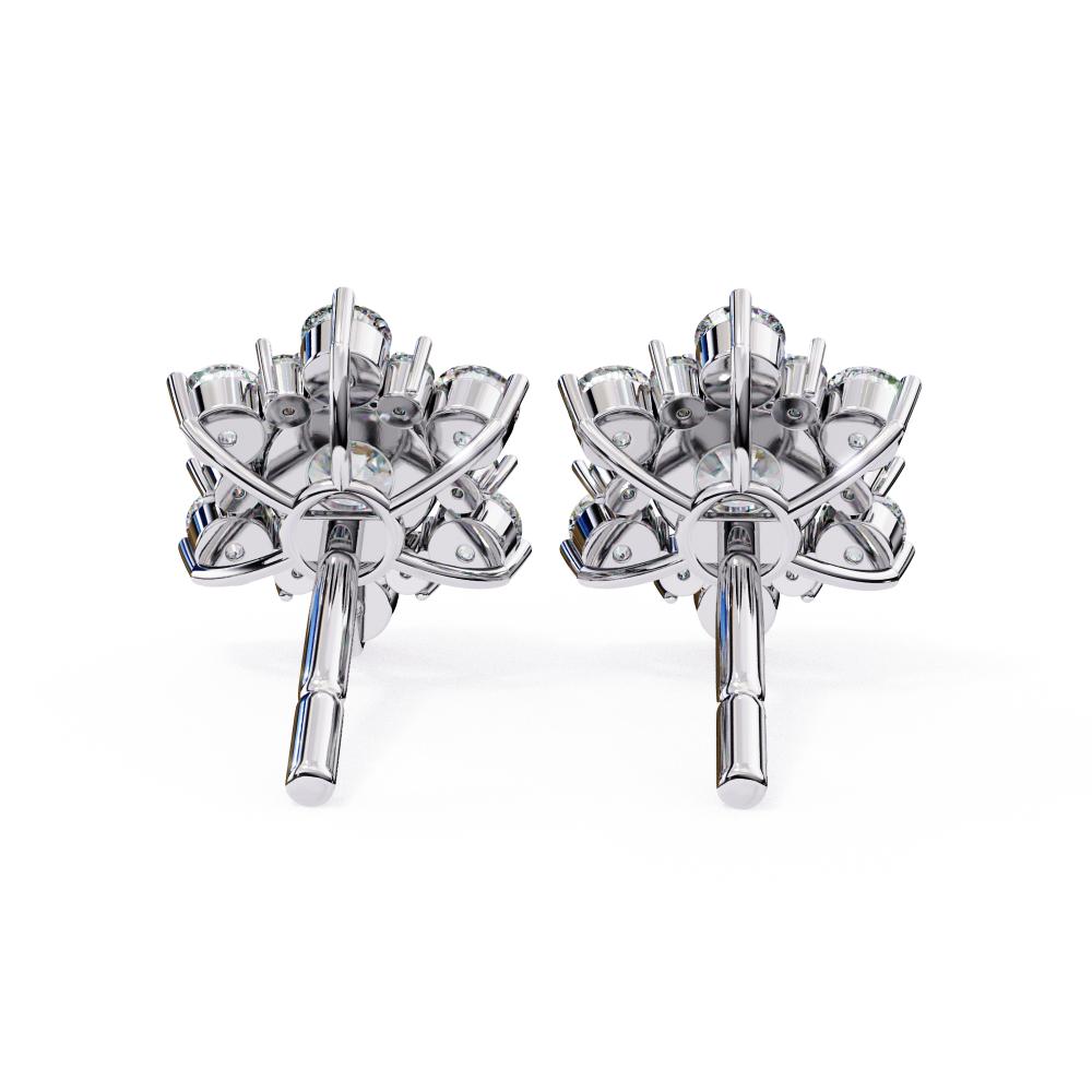 The Annika Round Unique Halo Style Earrings