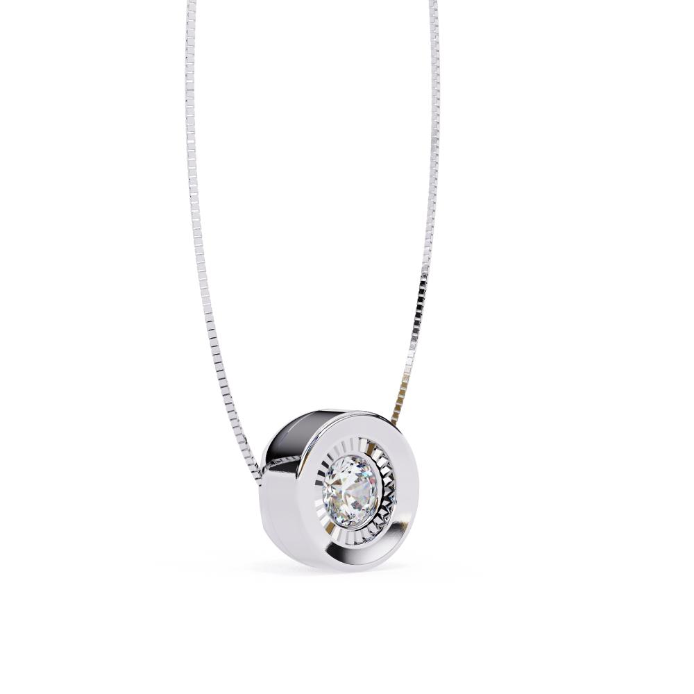 The Aspen Round Unique Style Pendant With Chain