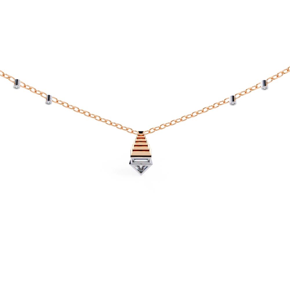 The Molly Triangle & Baguette designer Pendant With Chain