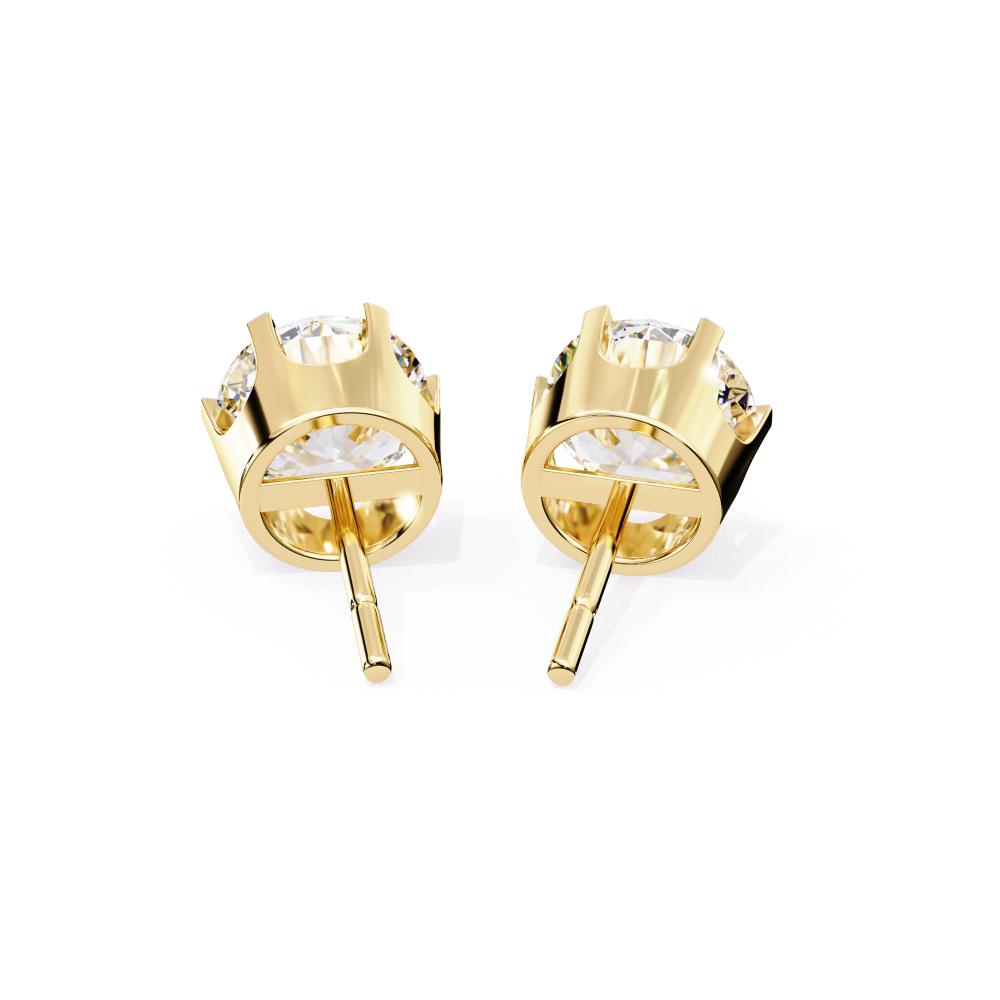 The Silva Round Six Prong Set Solitaire Stud Earrings