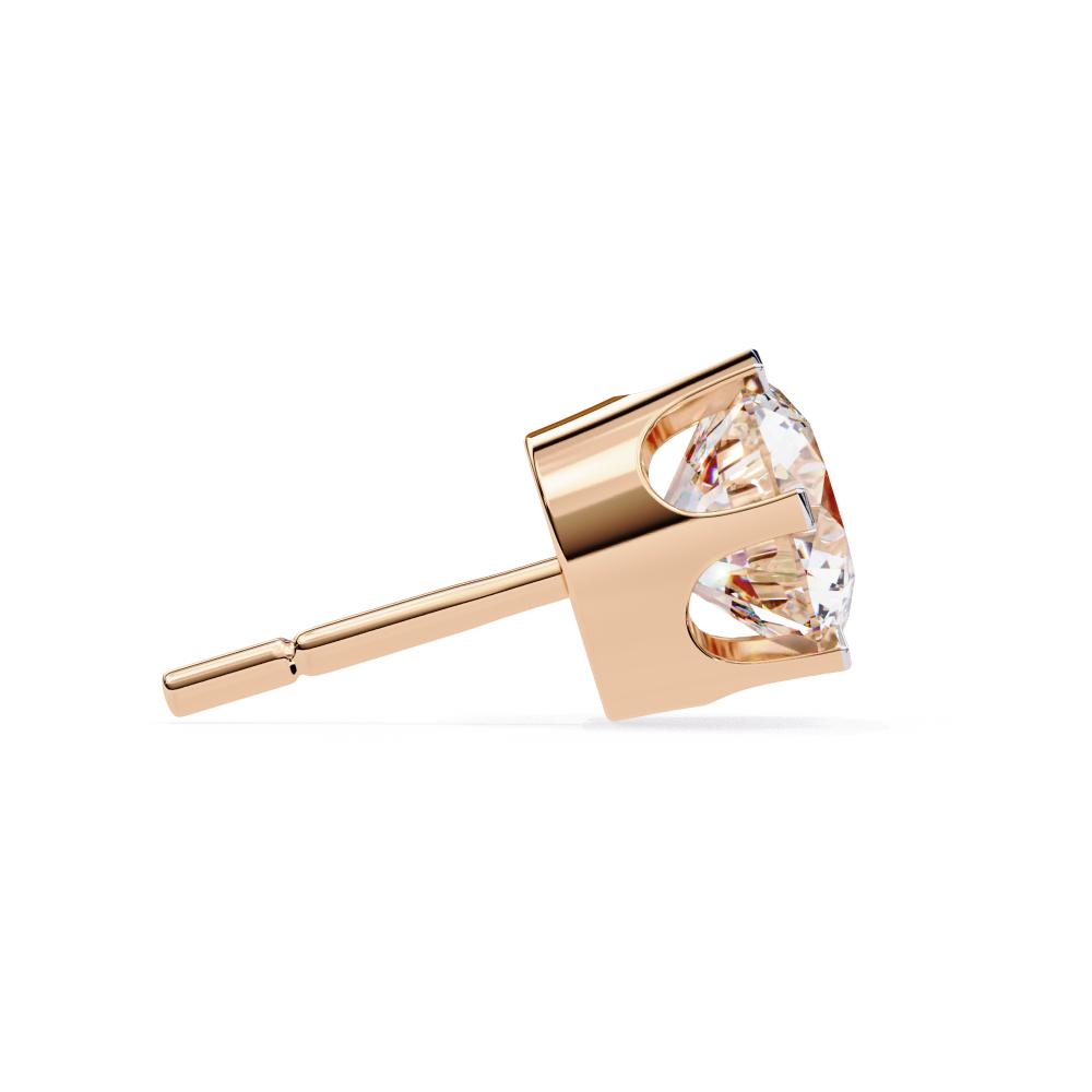 The Silva Round Six Prong Set Solitaire Stud Earrings