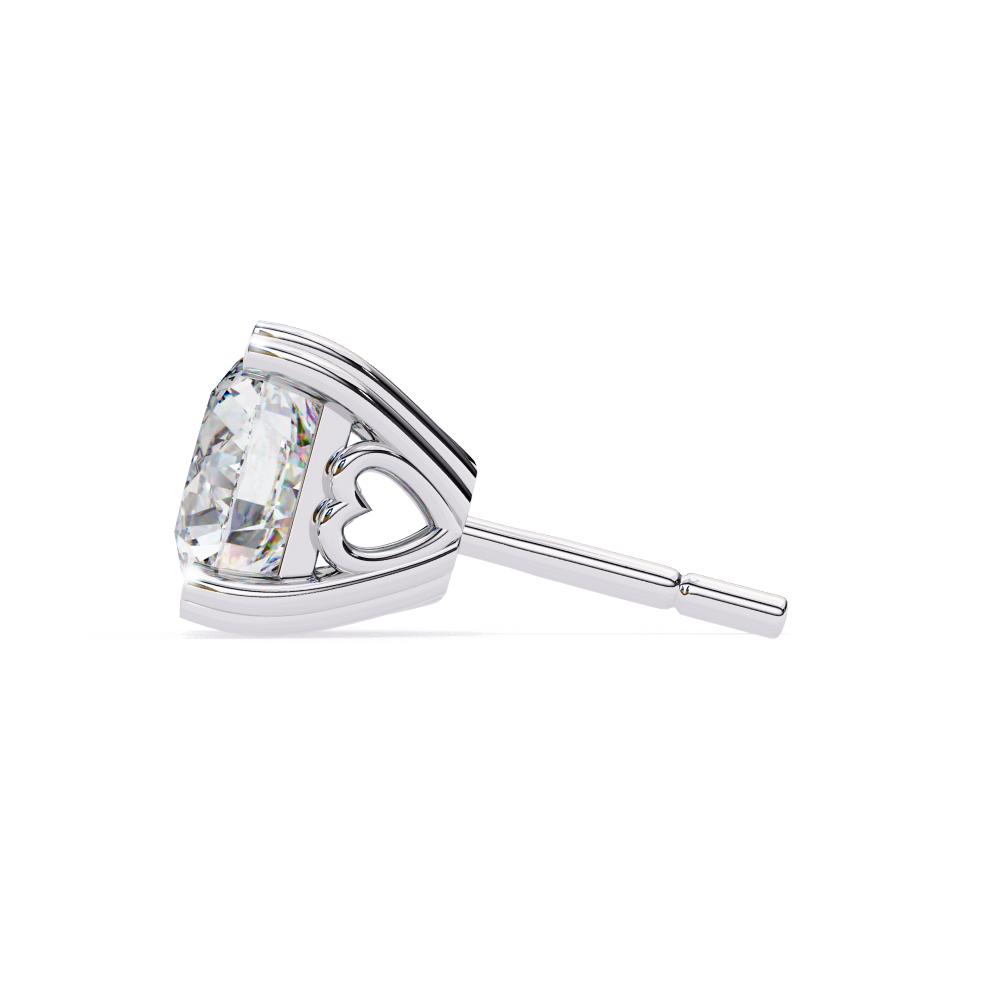 The Patricia Round Double Claw Prong Stud Earrings