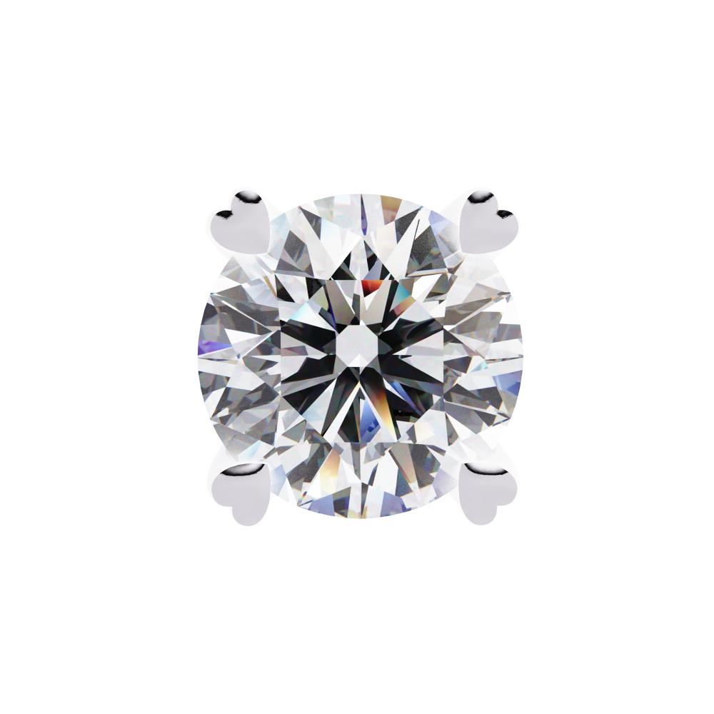 The Patricia Round Double Claw Prong Stud Earrings