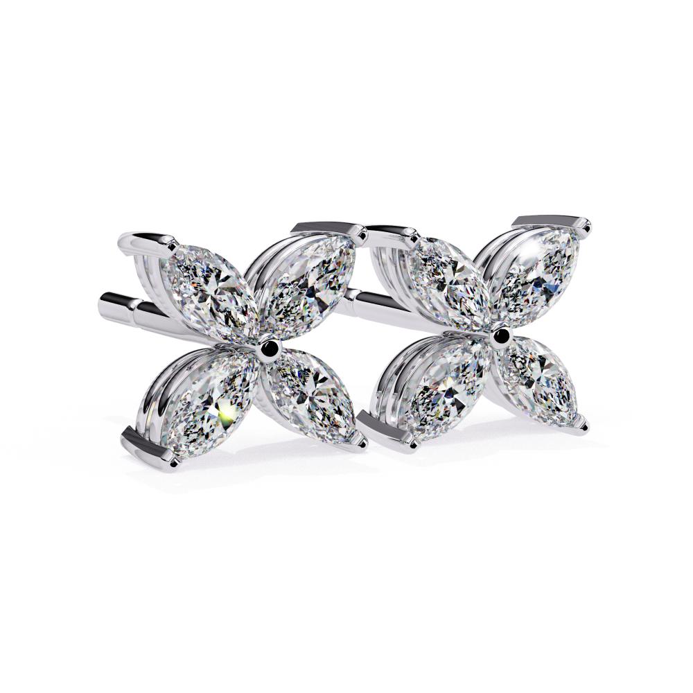 The Connie Marquise Four Stone Earrings