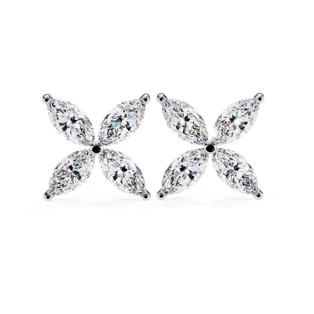 The Connie Marquise Four Stone Earrings