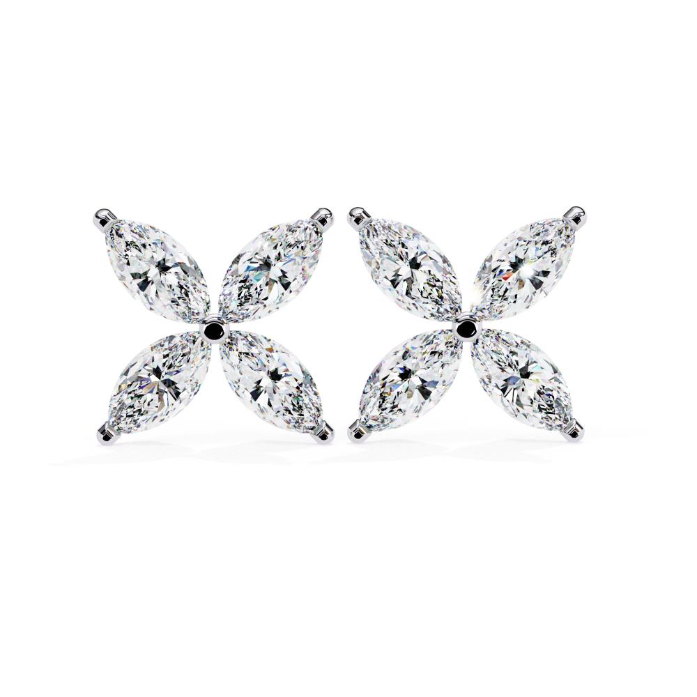 The Connie Marquise Four Stone Earrings