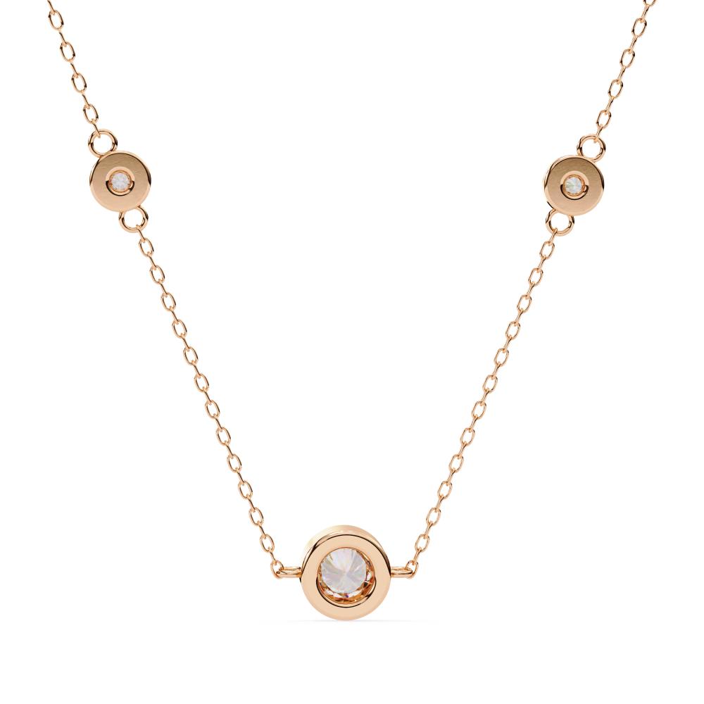 The Alana Round Cut Three Pendant Necklace