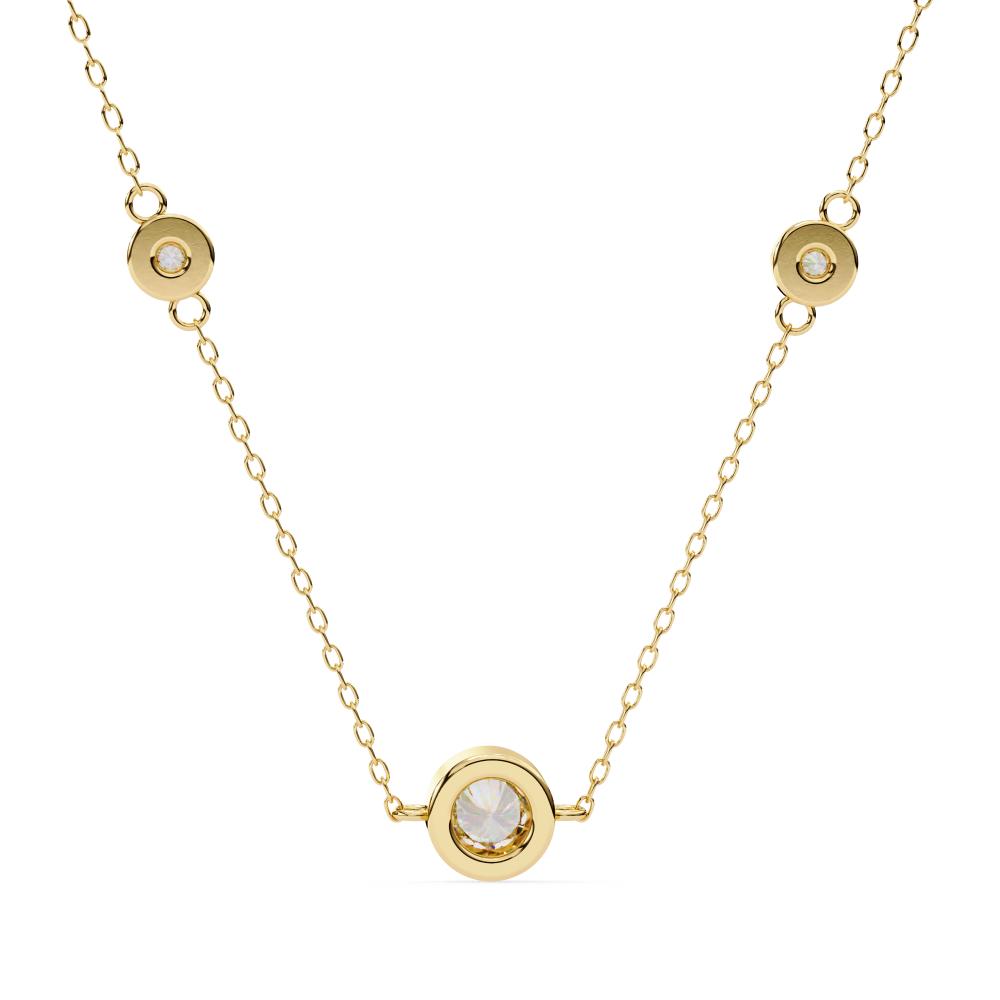 The Alana Round Cut Three Pendant Necklace