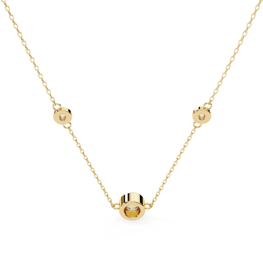 The Alana Round Cut Three Pendant Necklace