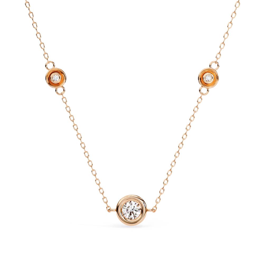 The Alana Round Cut Three Pendant Necklace