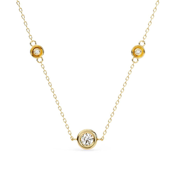The Alana Round Cut Three Pendant Necklace