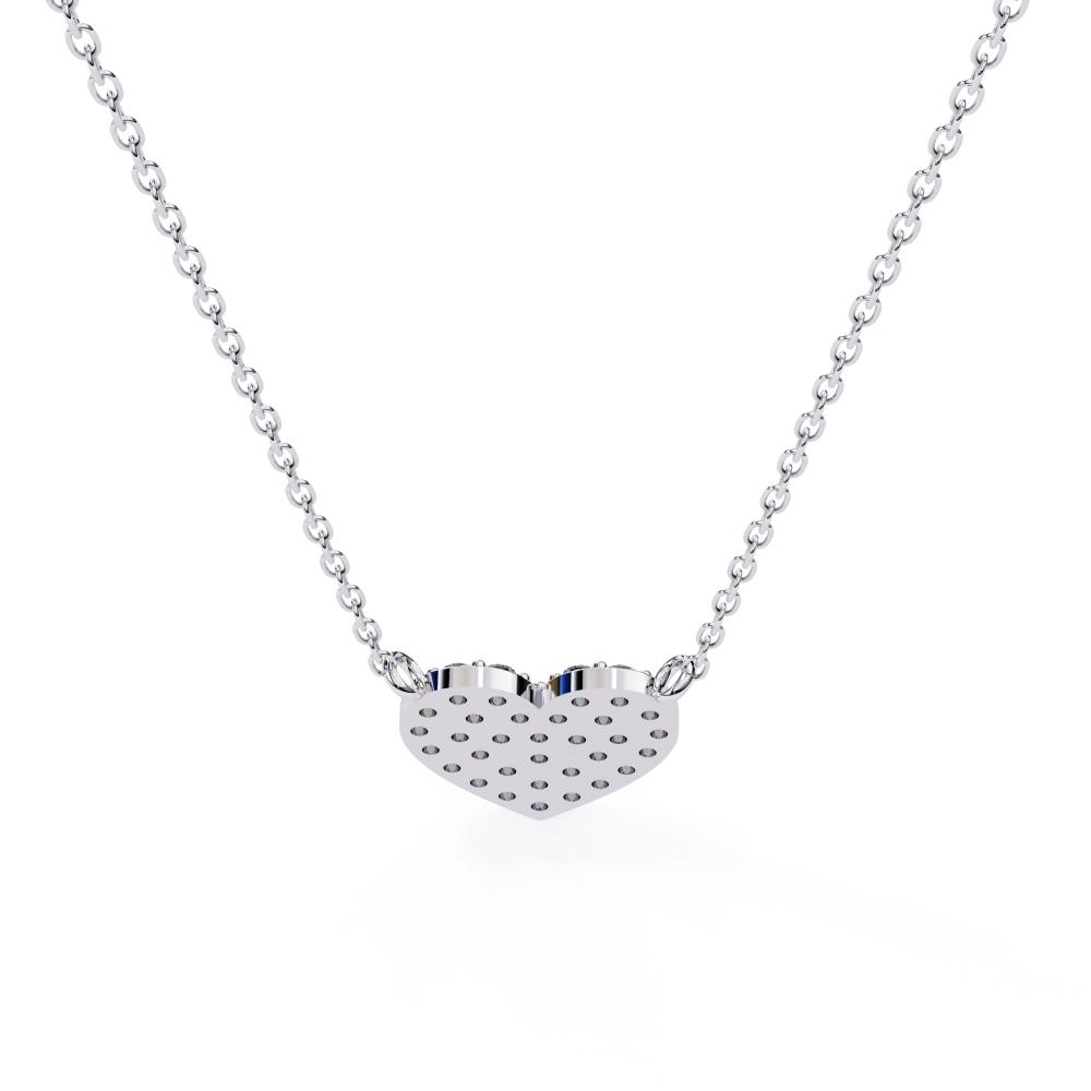 The Evelyn Heart Shape Full Diamond Pendant Necklace