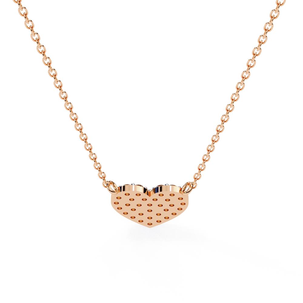 The Evelyn Heart Shape Full Diamond Pendant Necklace