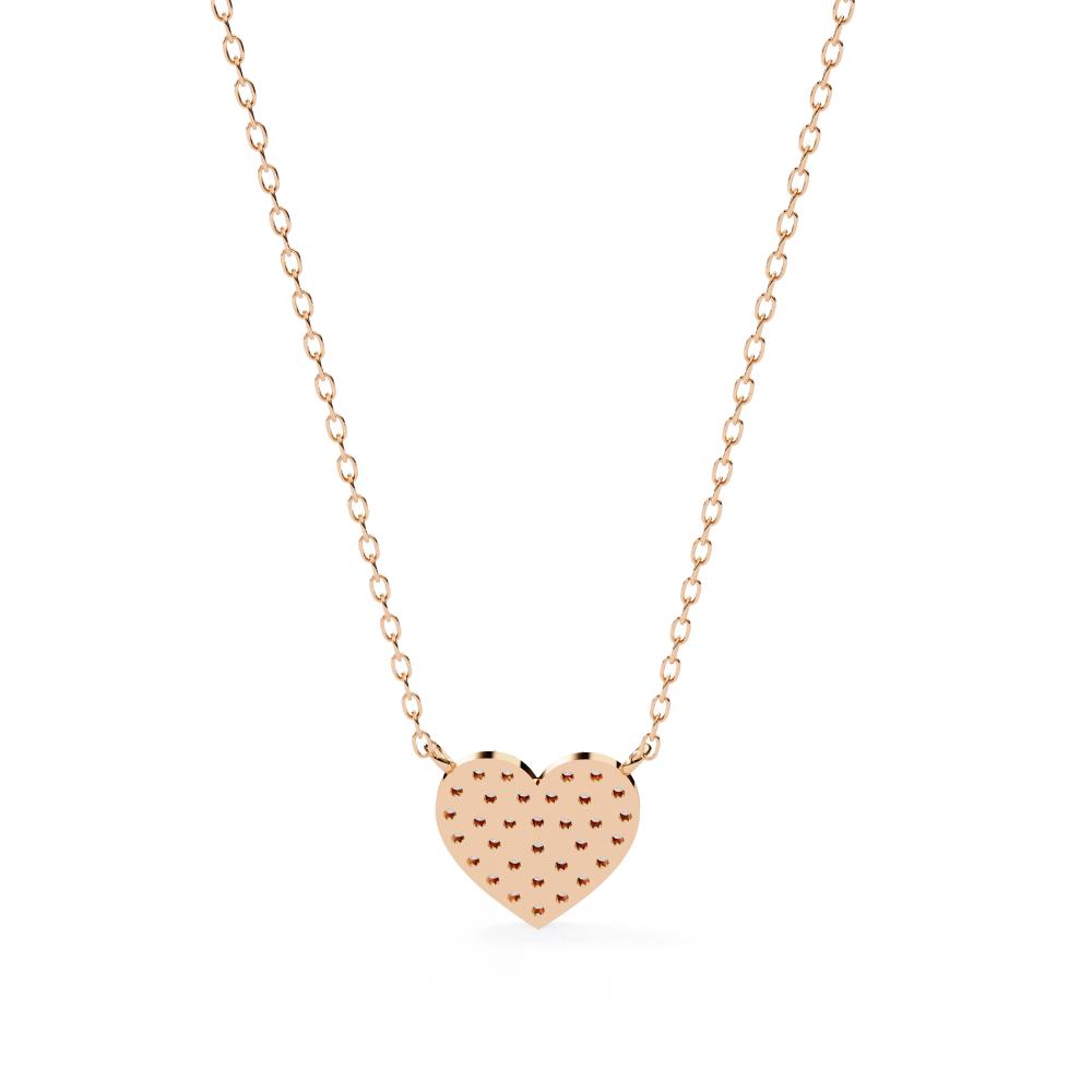 The Evelyn Heart Shape Full Diamond Pendant Necklace