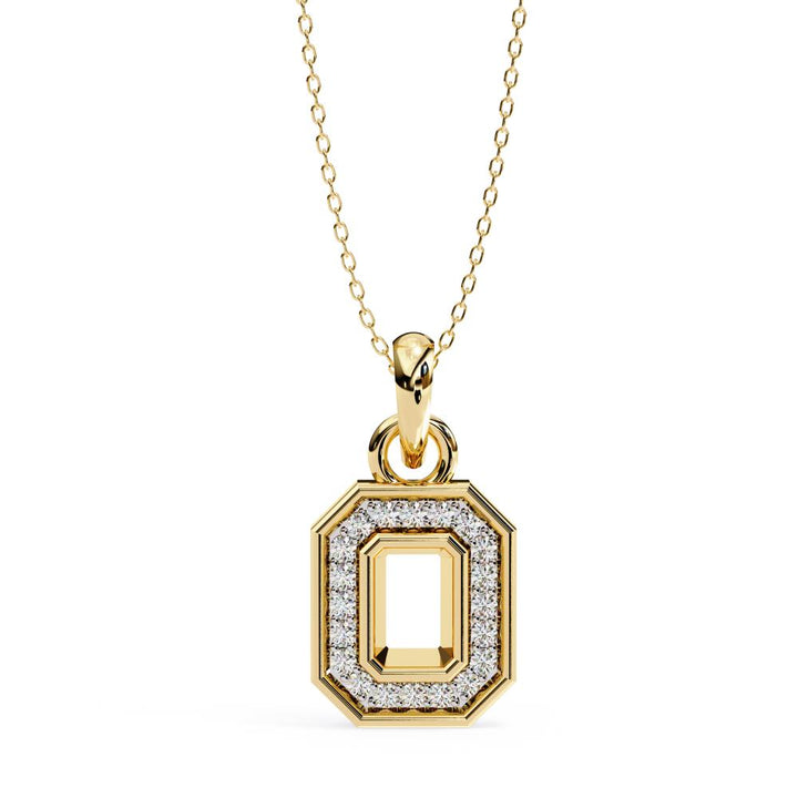 The Myla Emerald Shape Unique Design Pendant With Necklace