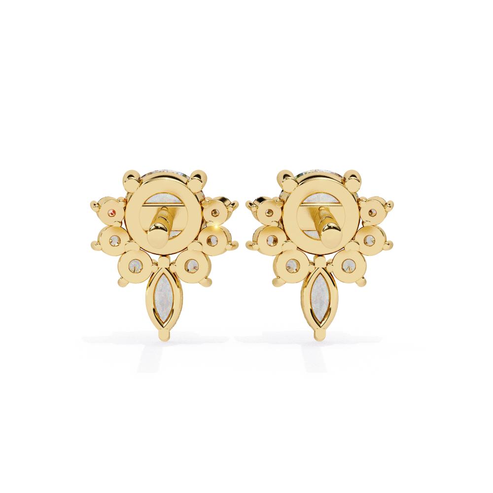 The Gina Round & Marquise Classic Earrings