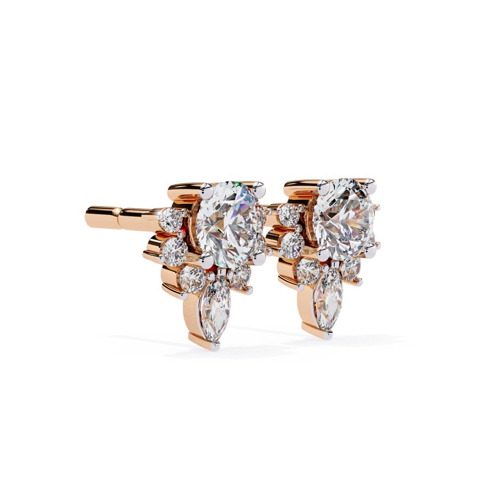 The Gina Round & Marquise Classic Earrings