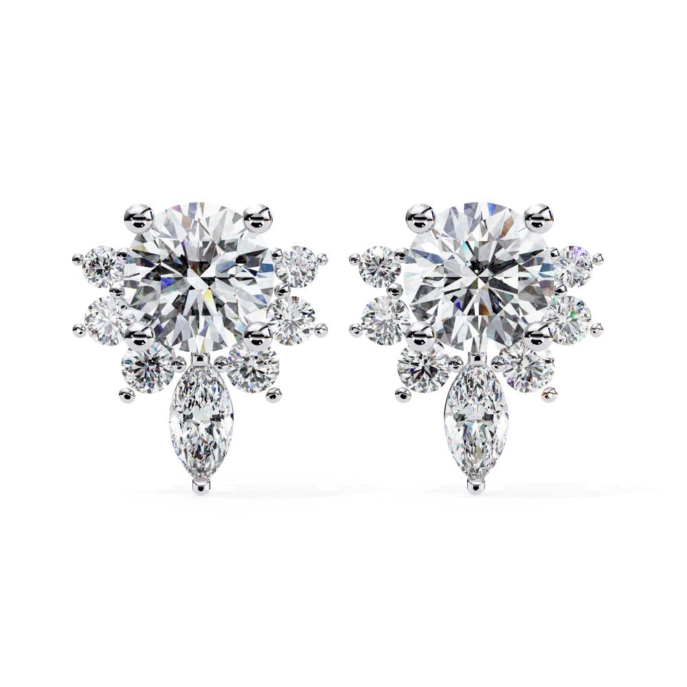 The Gina Round & Marquise Classic Earrings