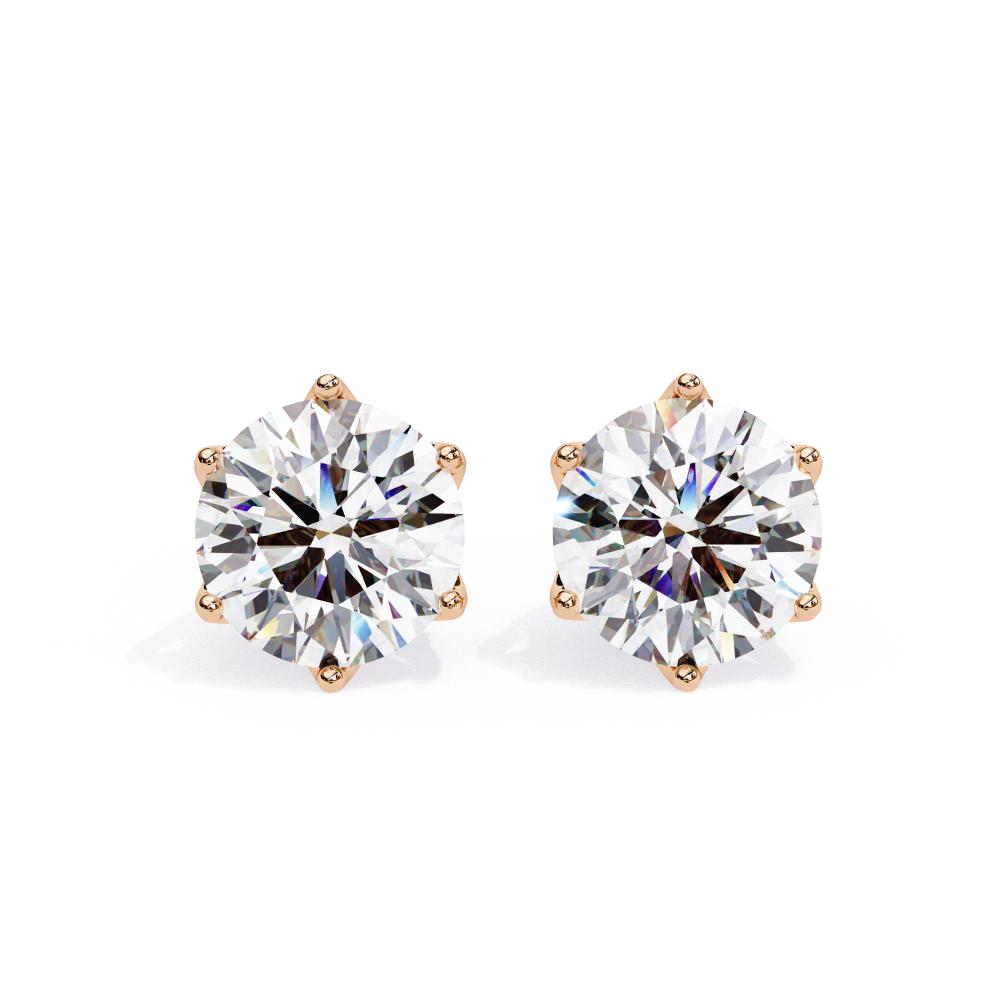 The Eddie Round Crown Style Stud Earrings