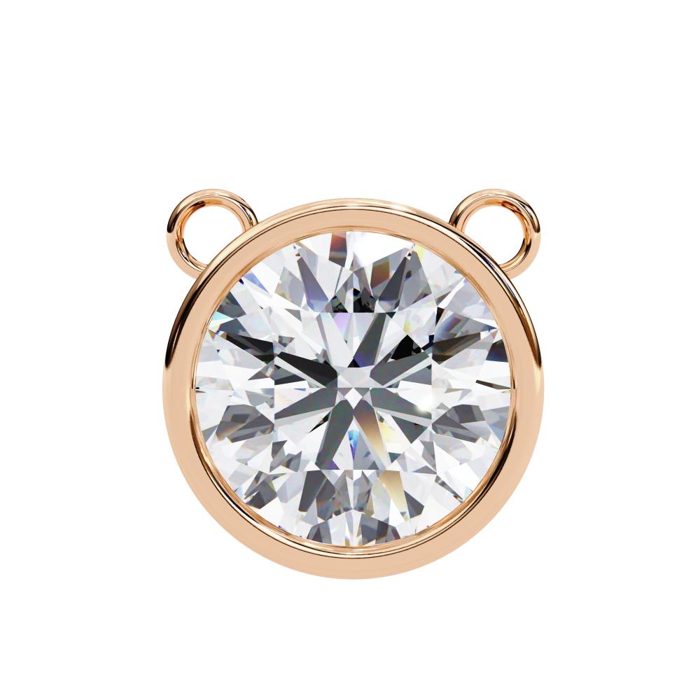 The Olivia Round Bezel Set Pendant With Chain