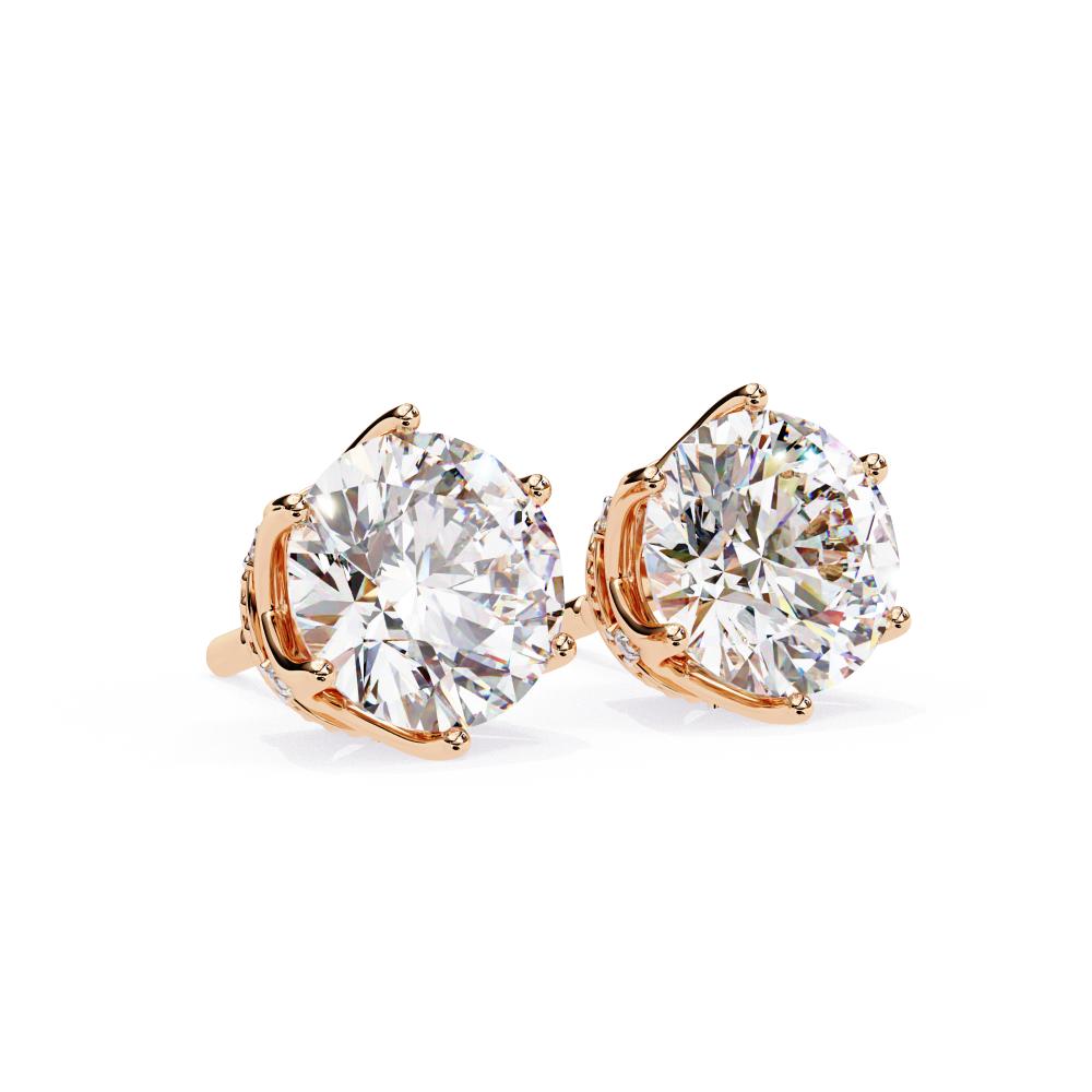 The Eddie Round Crown Style Stud Earrings