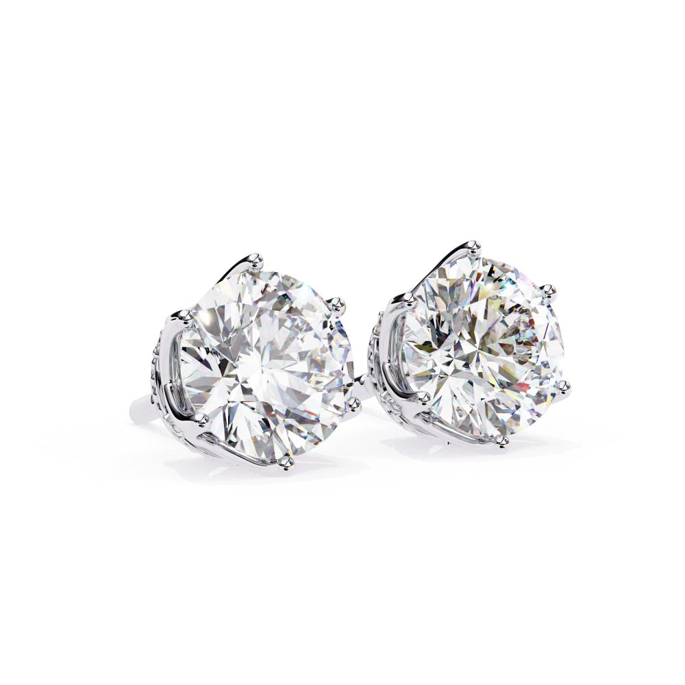 The Eddie Round Crown Style Stud Earrings