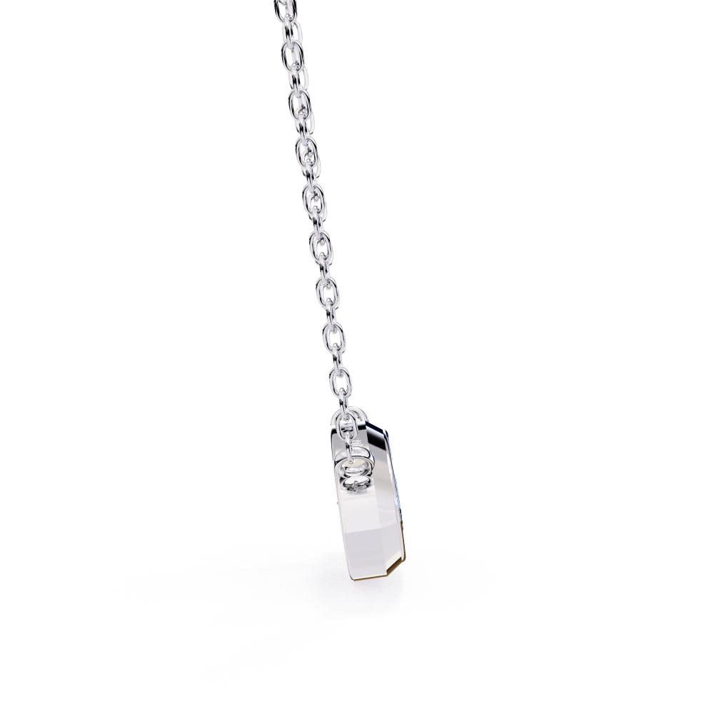 The Olivia Marquise Bezel Set Pendant With Chain