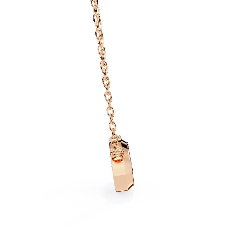 The Olivia Marquise Bezel Set Pendant With Chain