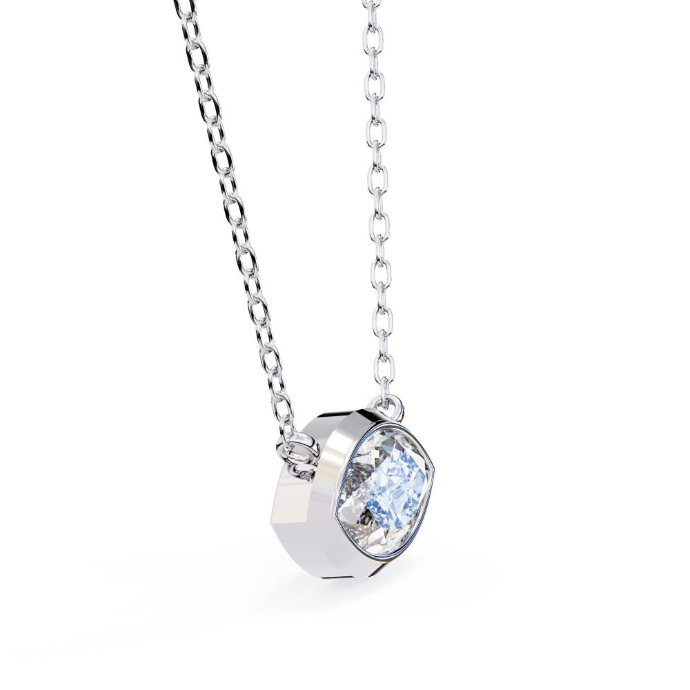 The Olivia Marquise Bezel Set Pendant With Chain