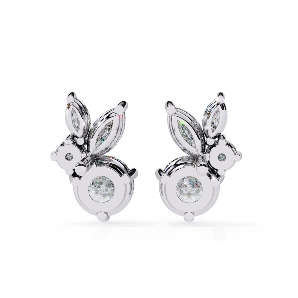 The Lucy Round Marquise Unique Style Earrings