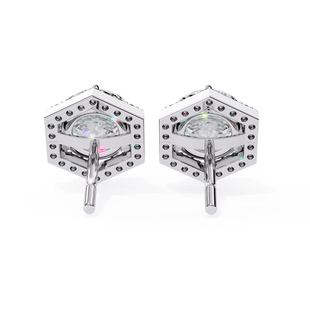 The Tika Round Hexagon Style Stud Earrings