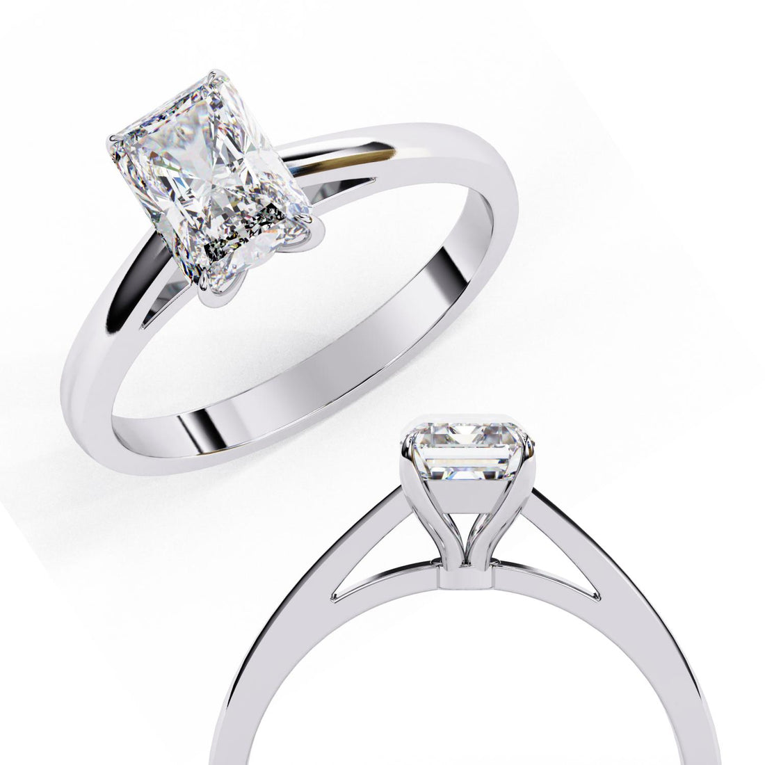 The Amy Radiant Cathedral Engagement Ring