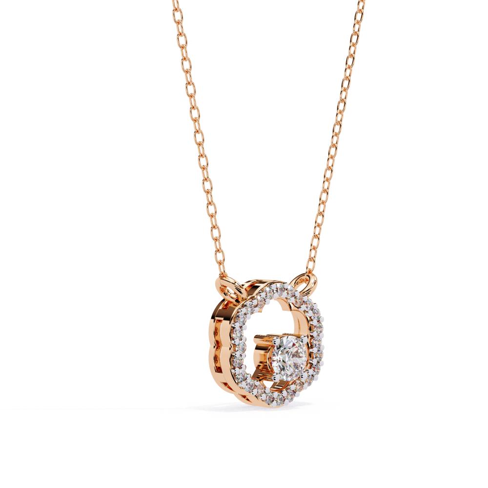 The Nyla Round  Vintage Style Pendant Necklace