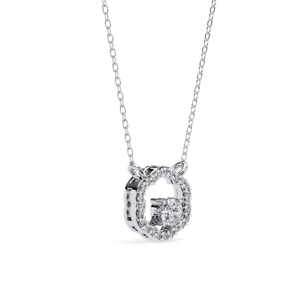 The Nyla Round Vintage Style Pendant Necklace