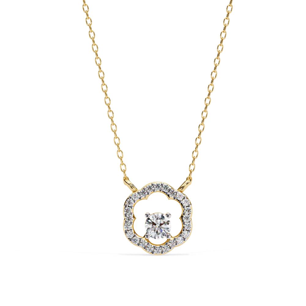 The Nyla Round  Vintage Style Pendant Necklace