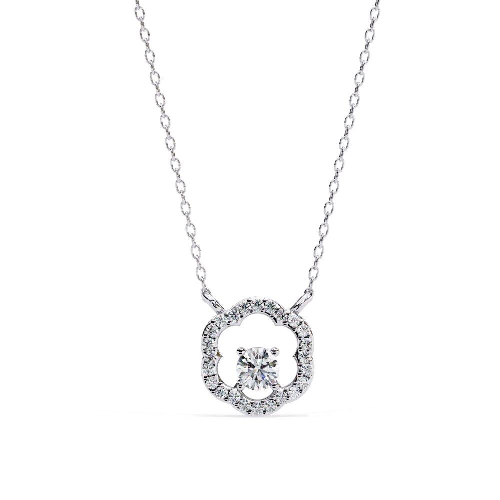 The Nyla Round Vintage Style Pendant Necklace