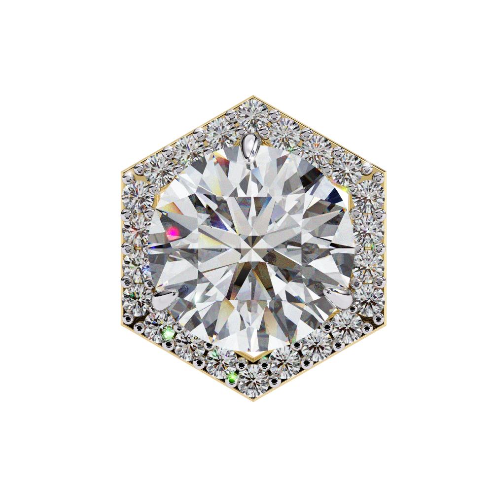 The Tika Round Hexagon Style Stud Earrings