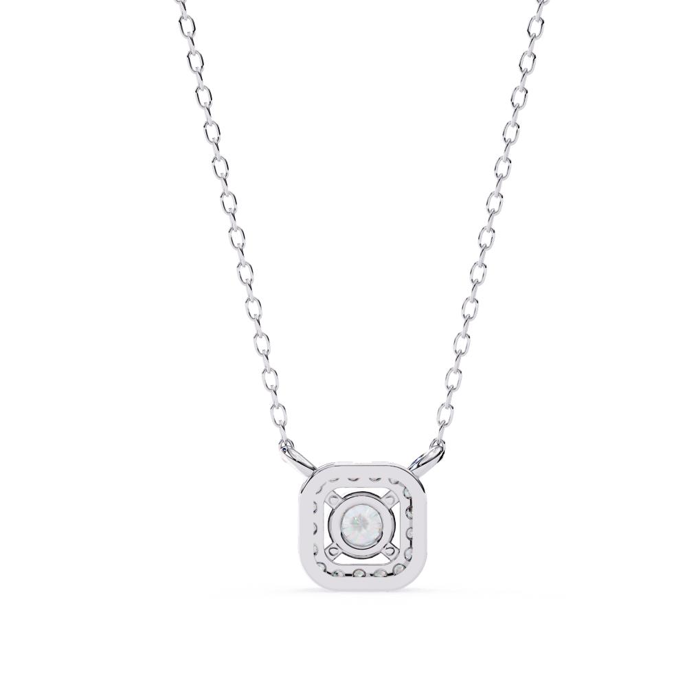 The Charlotte Round Halo Pendant Necklace