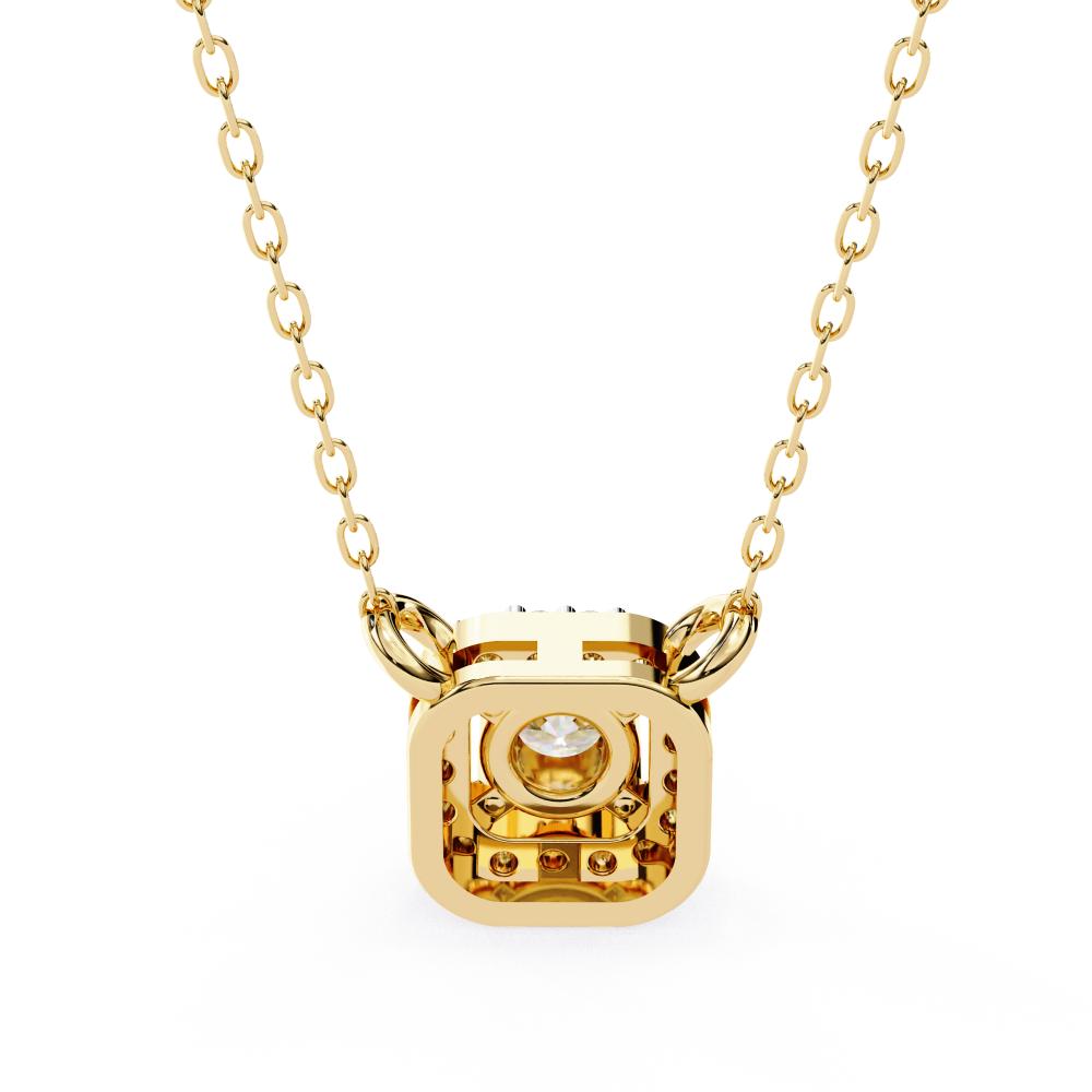 The Charlotte Round Halo Pendant Necklace